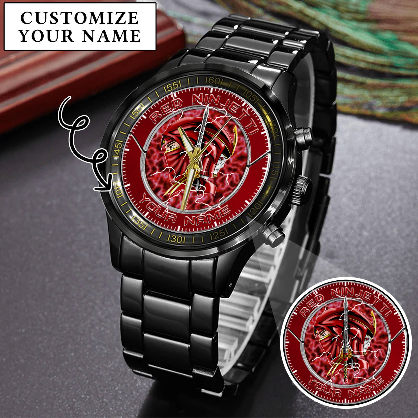 Power Rangers Red Ninjetti Personalized Watch