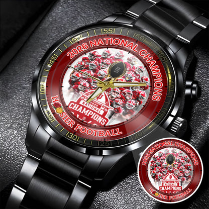 Hoosier Football Custom Stainless Steel Watch