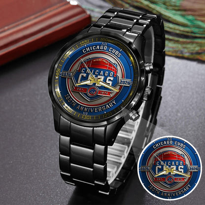 Chicago Cubs 155th Anniversary Stainless Steel Watch