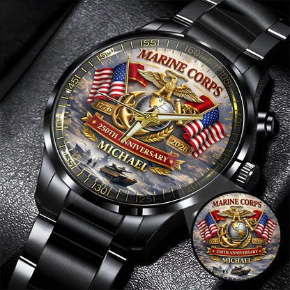 USA 250th Anniversary U.S. Marine Corps - Custom Name Watch