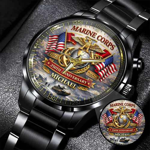 USA 250th Anniversary U.S. Marine Corps - Custom Name Watch