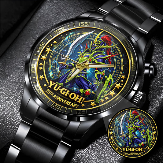 Anime Yugioh 25th Anniversary Coin Black Luster Soldier Custom Watch