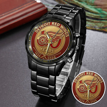 Detroit Red Wings 100th Anniversary 2026 Stainless Steel Watch