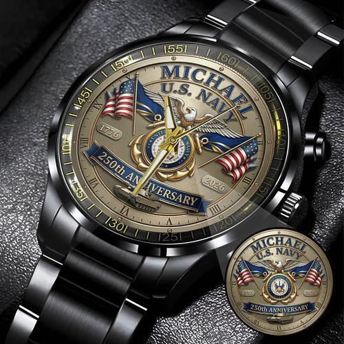USA 250th Anniversary U.S. Navy - Custom Name Watch