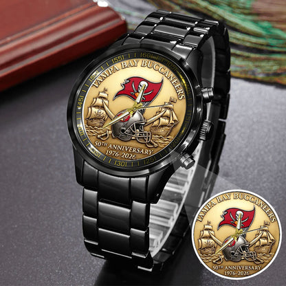 Tampa Bay Buccaneers 50th Anniversary Stainless Steel Watch