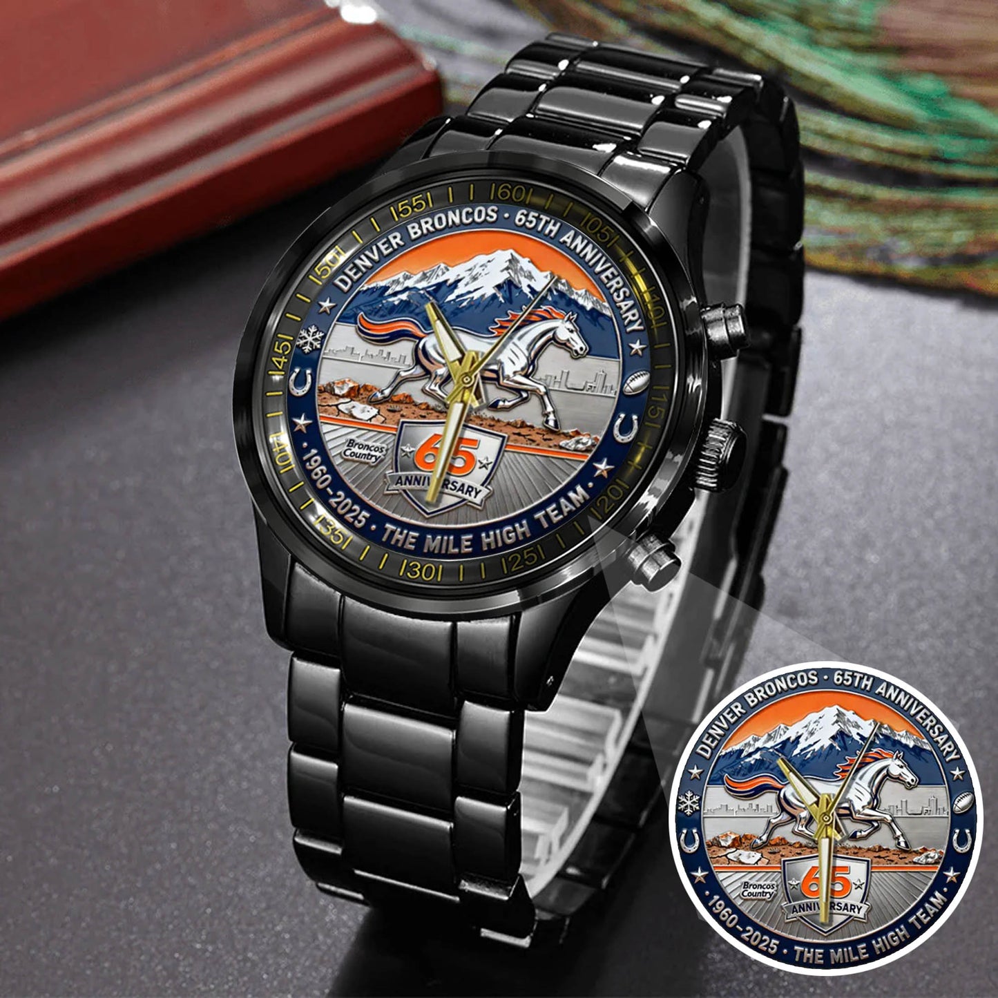 Denver Broncos The 65th Anniversary Custom Watch