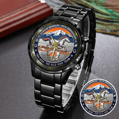 Denver Broncos The 65th Anniversary Custom Watch