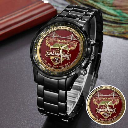 San Francisco 49ers 80th Anniversary Stainless Steel Watch