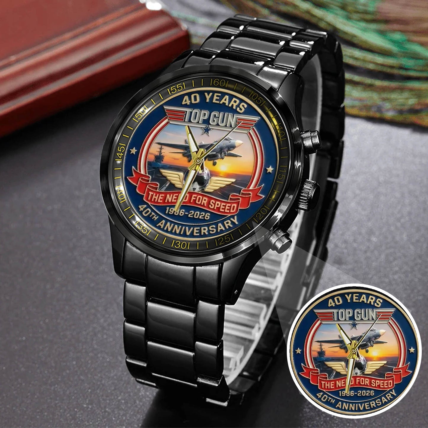 Top Gun Stainless Steel Watch