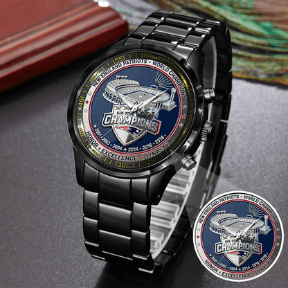 New England Patriots 65th Anniversary Stainless Steel Watch