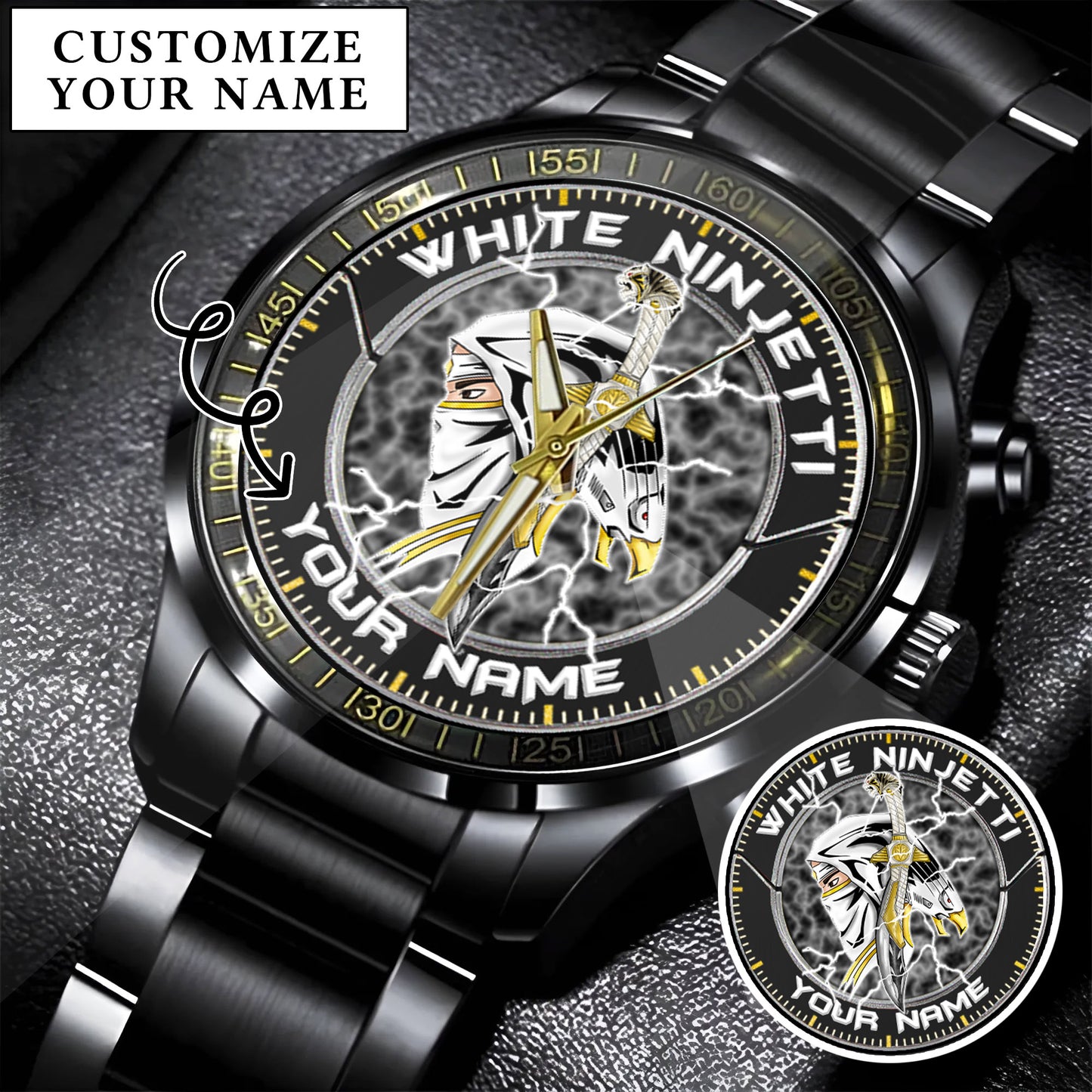 Power Rangers White Ninjetti Personalized Watch