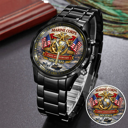 USA 250th Anniversary U.S. Marine Corps - Custom Name Watch
