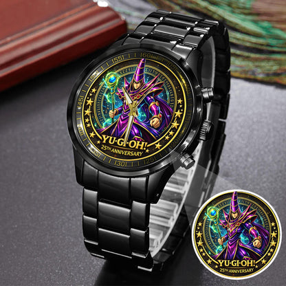 Anime Yugioh 25th Anniversary Coin The Dark Magician Custom Watch