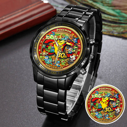 Anime Poke 30th Anniversary Coin Custom Watch