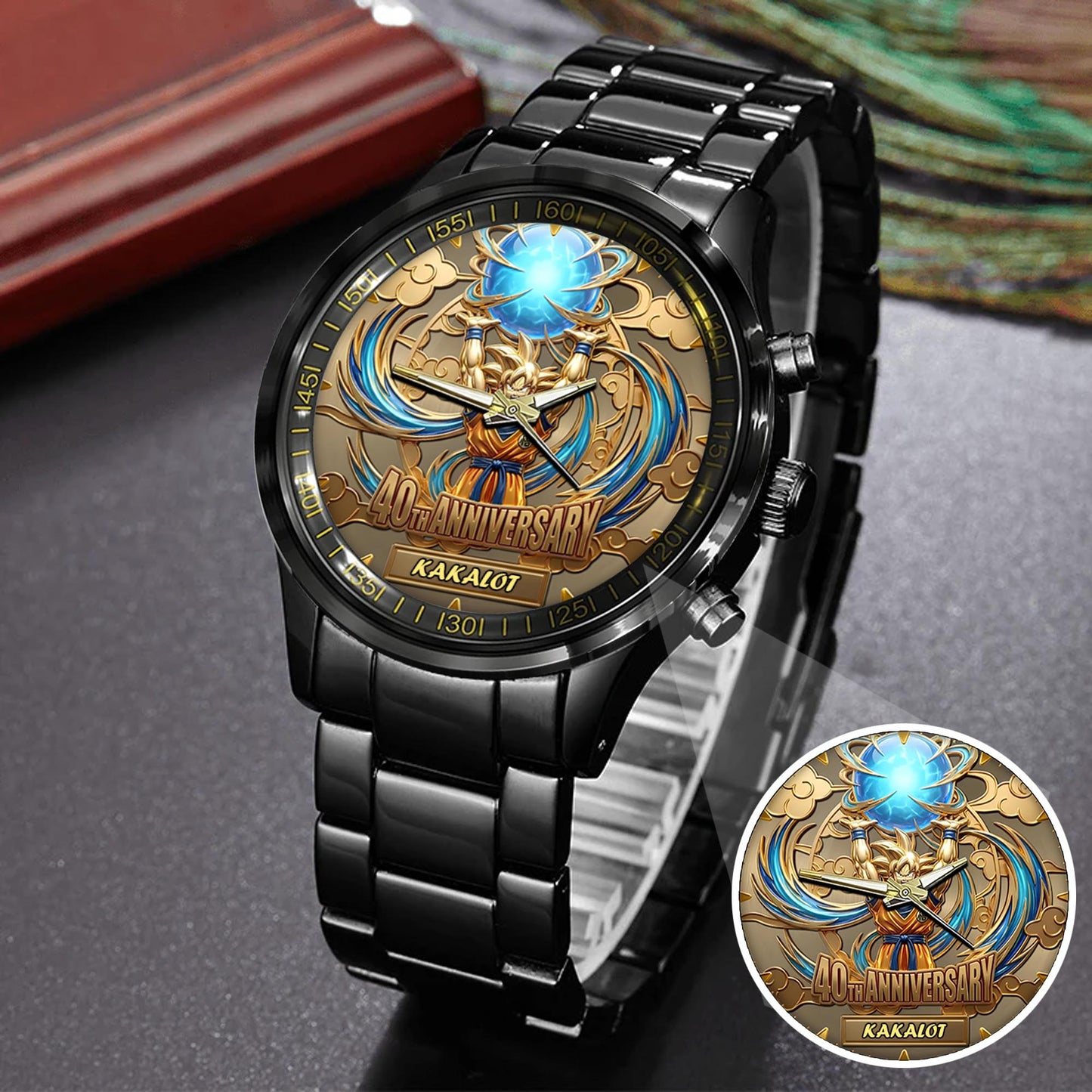 Personalized Spirit Bomb 40th Anniversary Watch – Custom Name For Milestone Celebration