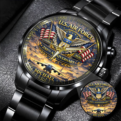 USA 250th Anniversary U.S. Air Force - Custom Name Watch