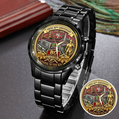San Francisco 49ers 80th Anniversary Stainless Steel Watch