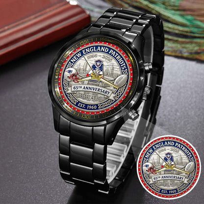 New England Patriots Champions Stainless Steel Watch