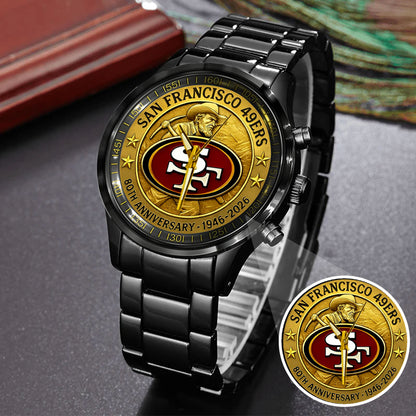 San Francisco 49ers 80th Anniversary 2026 Stainless Steel Watch