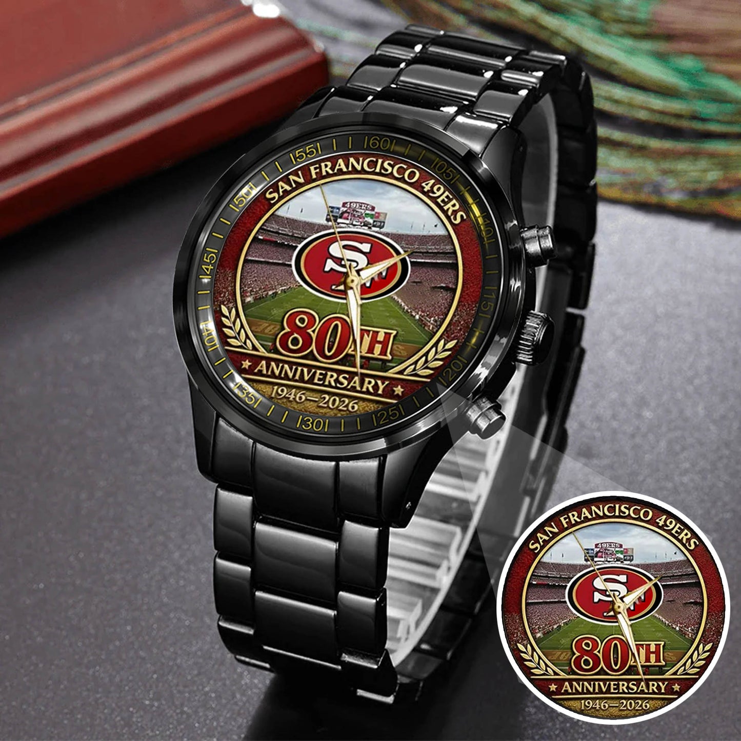 San Francisco 49ers 80th Anniversary 2026 Stainless Steel Watch