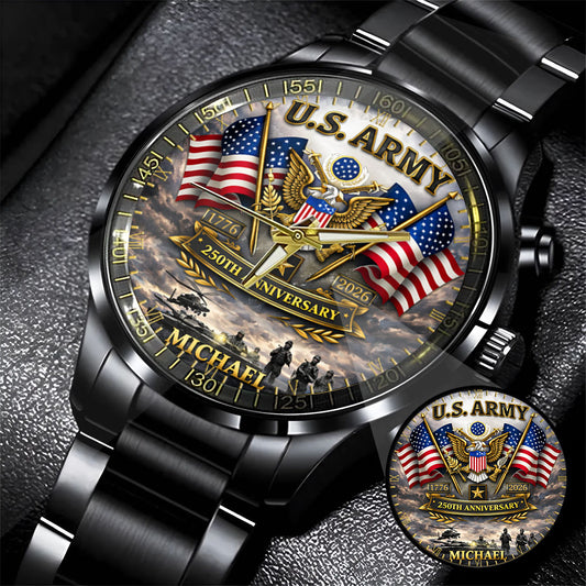 USA 250th Anniversary U.S. Army - Custom Name Watch