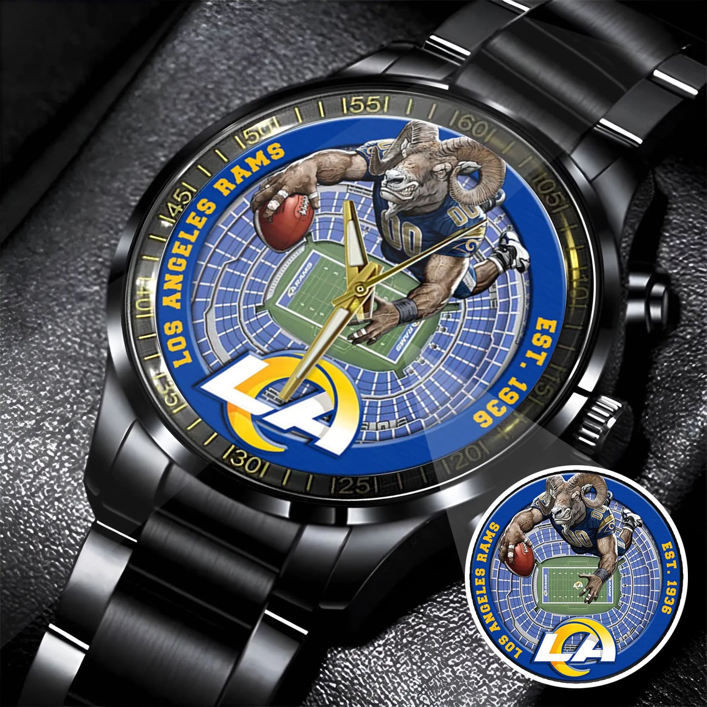 Los Angeles Rams Stainless Steel Watch
