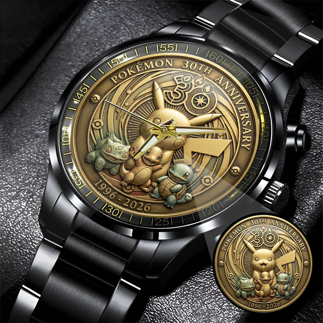 Pokemon 30th Anniversary Steel Stainless Watch