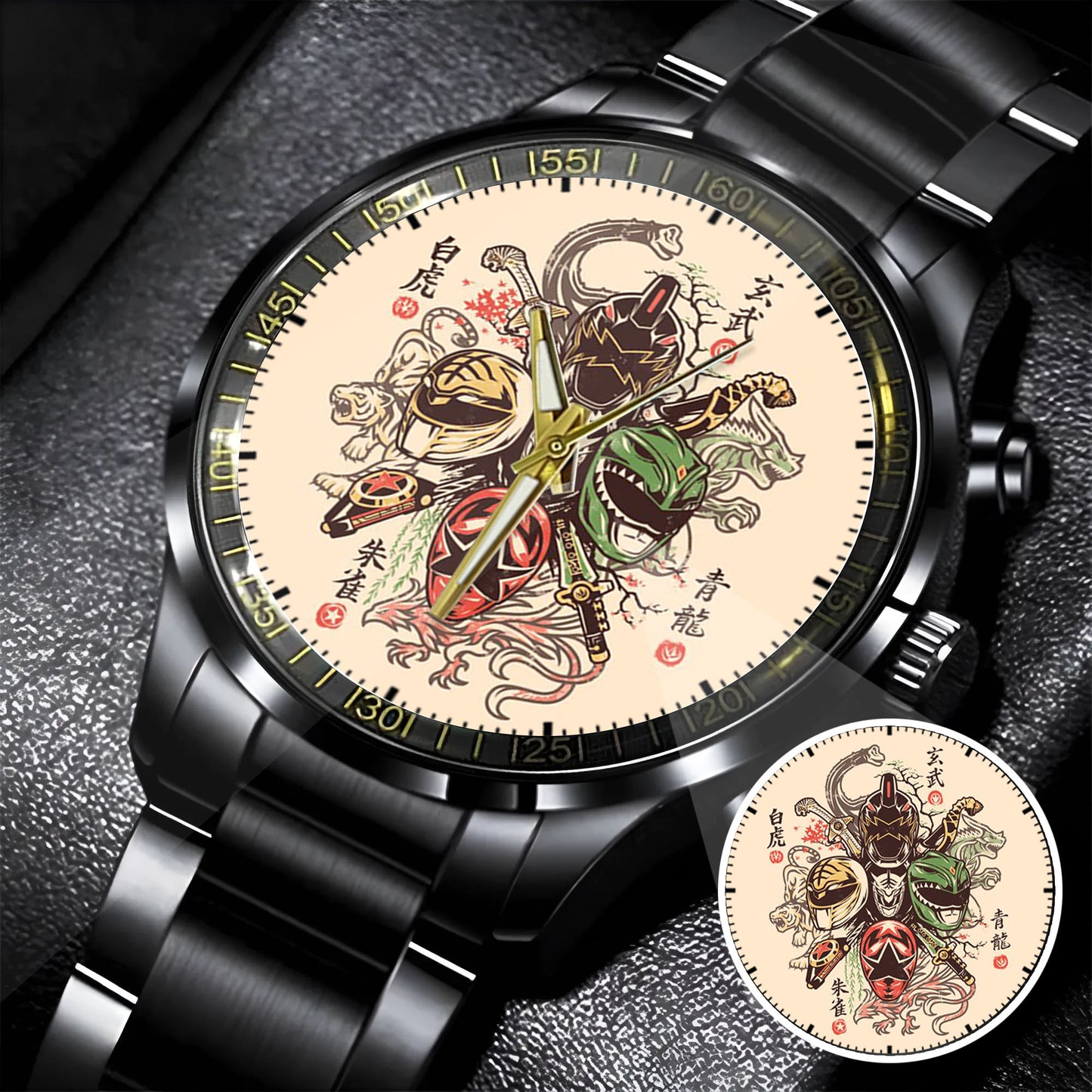 Power Rangers Tommy Oliver All Rangers Merories Japanese Art Style Watch