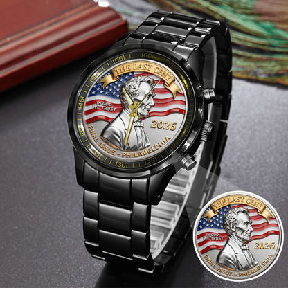 Abraham Lincoln Coin In God We Trust Custom Watch