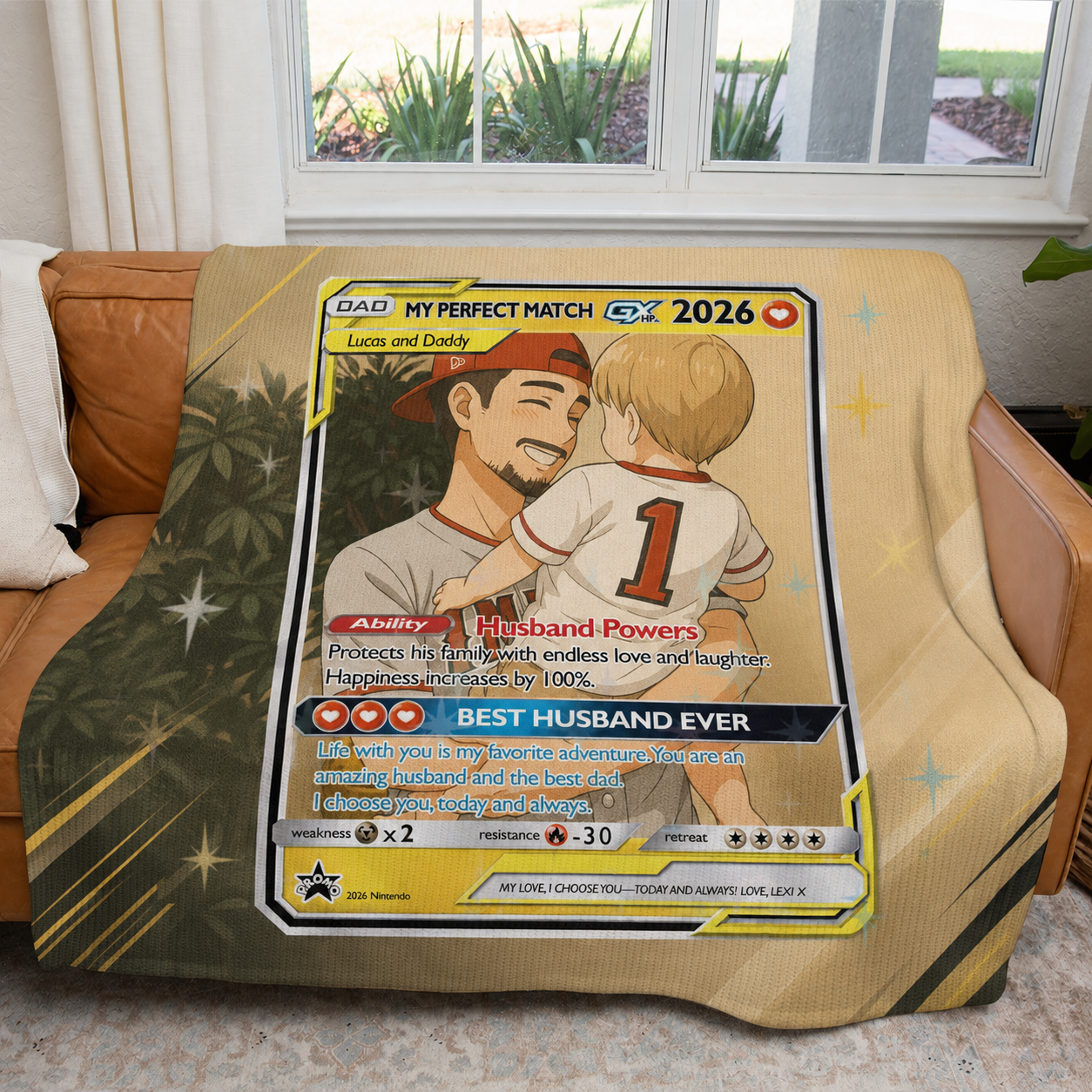 Personalized Family Couple Friend Extended Art Fleece Blanket – Custom Photo, Names & Date