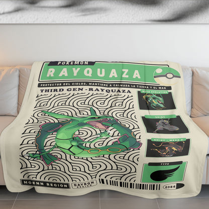 Anime PKM Rayquaza Blanket Holiday Gift
