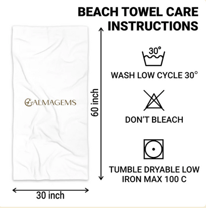 Personalized Microfiber Beach Towel Custome Name Gift