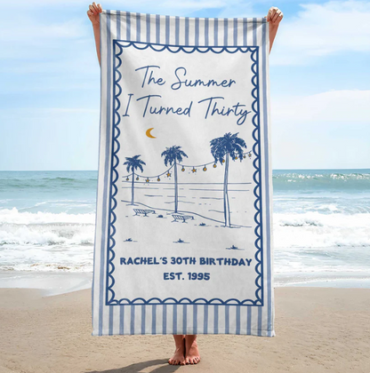Personalized Beach Towel Custome Name Gift