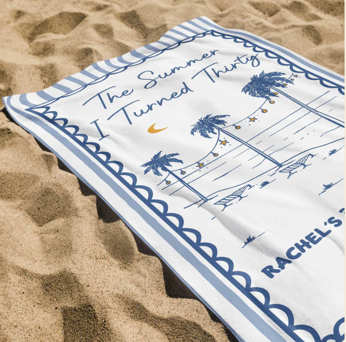 Personalized Beach Towel Custome Name Gift
