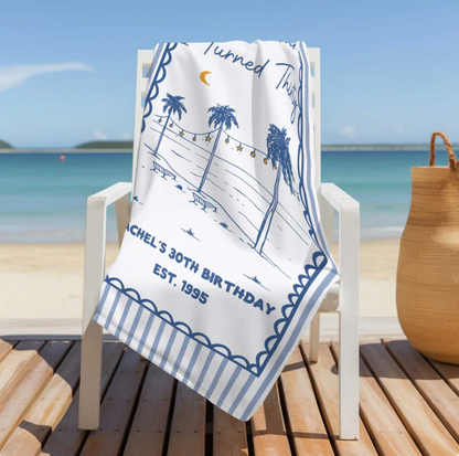 Personalized Beach Towel Custome Name Gift