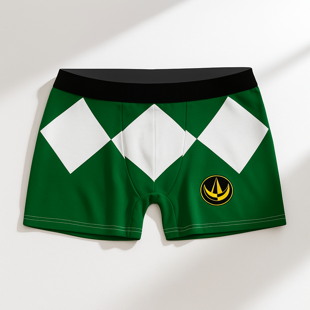 Green Mighty Morphin Power Ranger Men Boxer