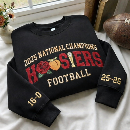 Embroidered Hoosiers Champs 25/26 Quarter-Zip Sweatshirt, Hoodie Sweatshirt T-Shirt