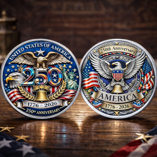 USA 250th Anniversary Printed Coin