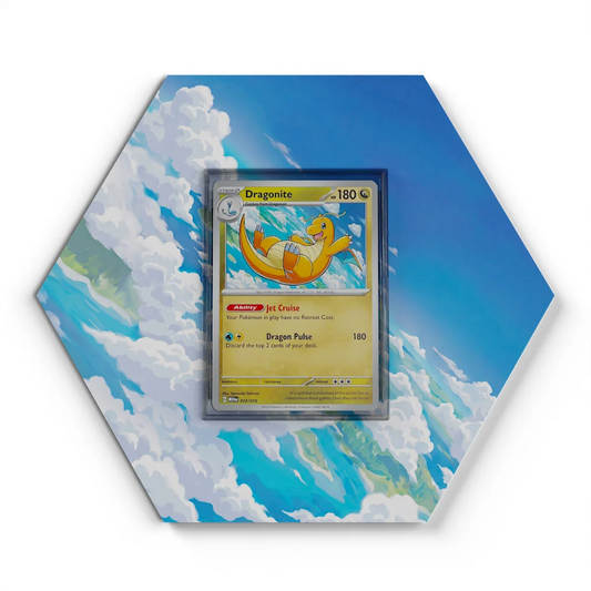 012/015 Dragonite Pokémon Card Artwork Hexagon Display