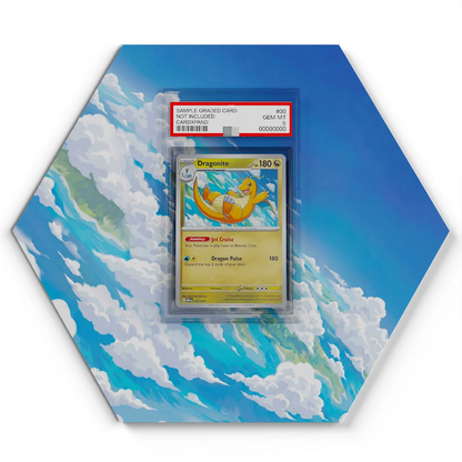 012/015 Dragonite Pokémon Card Artwork Hexagon Display