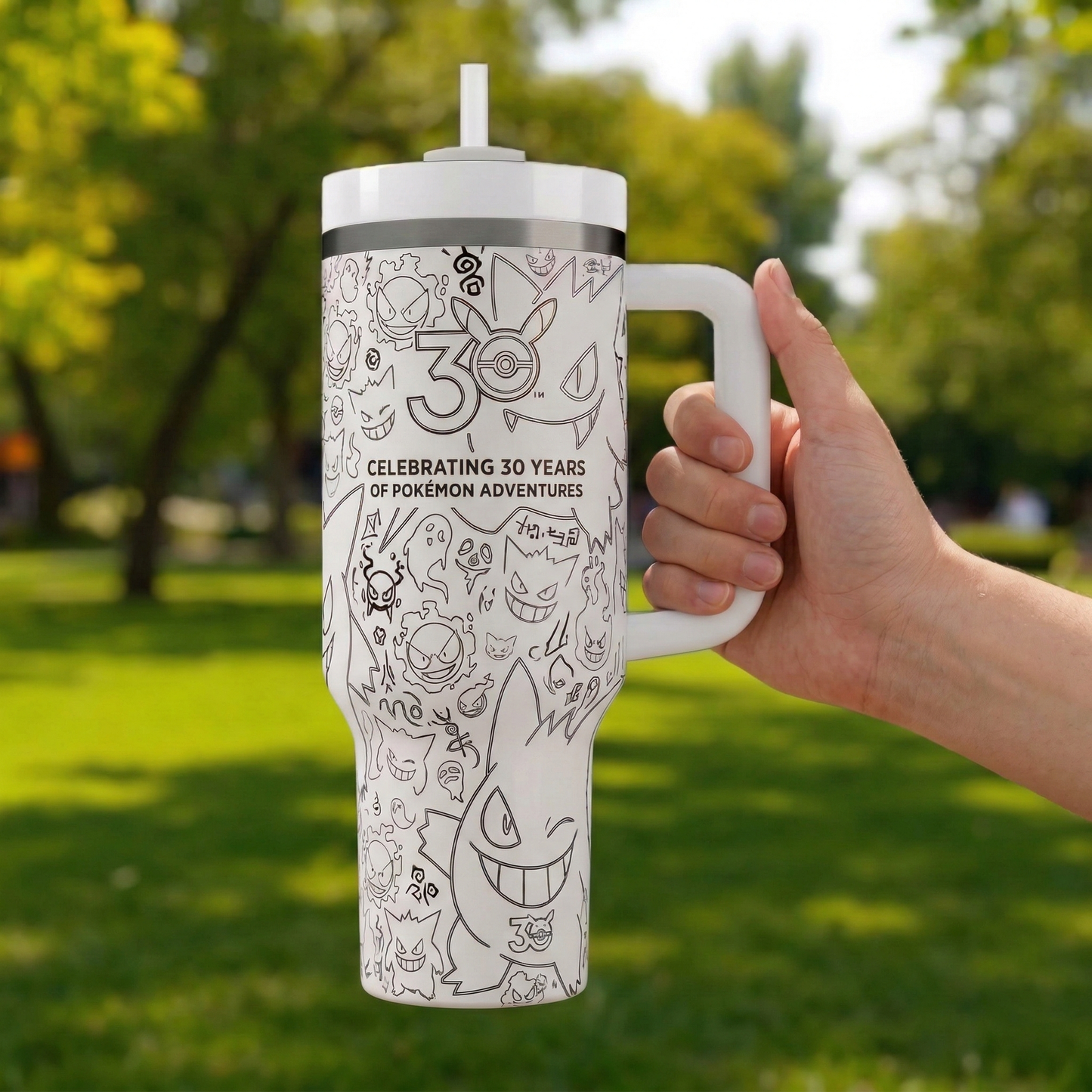 PKM Gengar 30 Years Anniversary 40Oz Stainless Steel Tumbler
