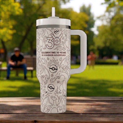 PKM Charizard 30 Years Anniversary 40Oz Stainless Steel Tumbler