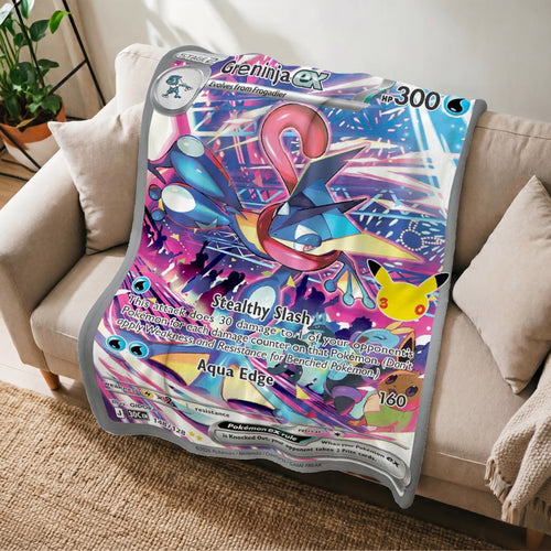 PKM 148/128 Greninja Ex 30th Celebration Fleece Blanket