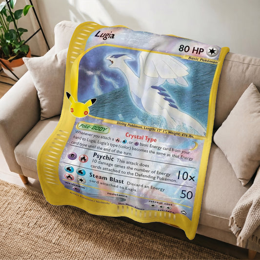 PKM Lugia 30th Celebration Fleece Blanket