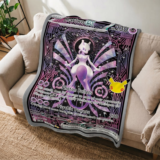 PKM 151/128 Mewtwo Ex 30th Celebration Fleece Blanket