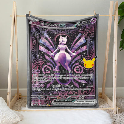 PKM 151/128 Mewtwo Ex 30th Celebration Fleece Blanket