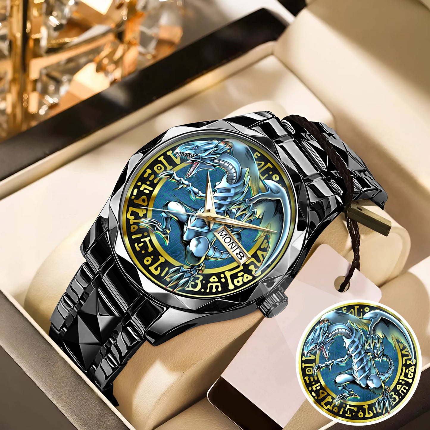 Anime YGO Blue-Eyes White Dragon Watch Dial – Limited Art Design