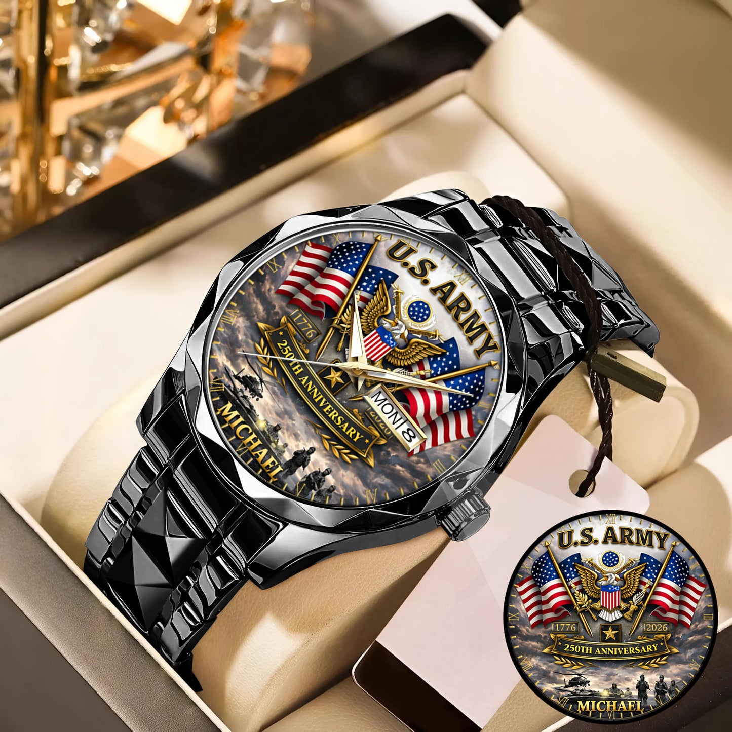 USA 250th Anniversary U.S. Army - Custom Name Watch