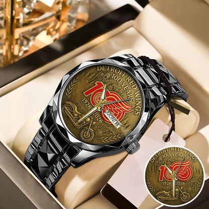 Detroit Red Wings 100th Anniversary 2026 Stainless Steel Watch
