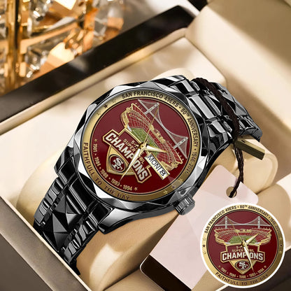 San Francisco 49ers 80th Anniversary Stainless Steel Watch